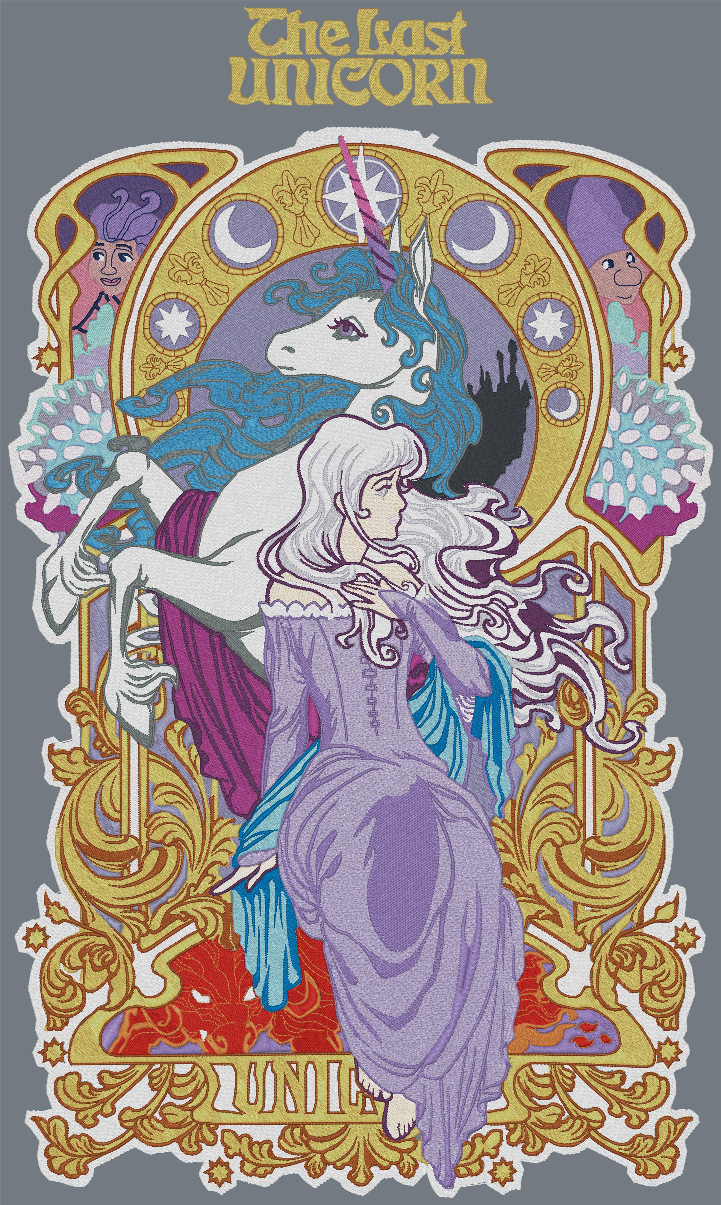 the last unicorn digitized embroidery